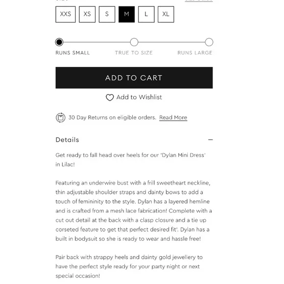 Outcast Dylan Bustier Lace Mesh Mini Dress New Lilac - Picture 12 of 13